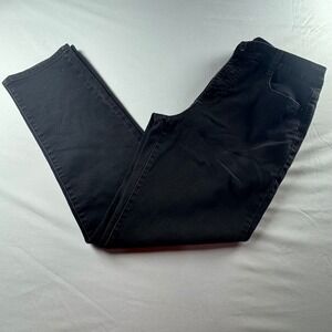 Bandolino Blu Amy Straight Leg Jeans Black Stretch Denim Womens Size 10